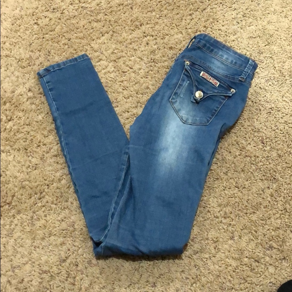 Hudson light wash distressed jeans